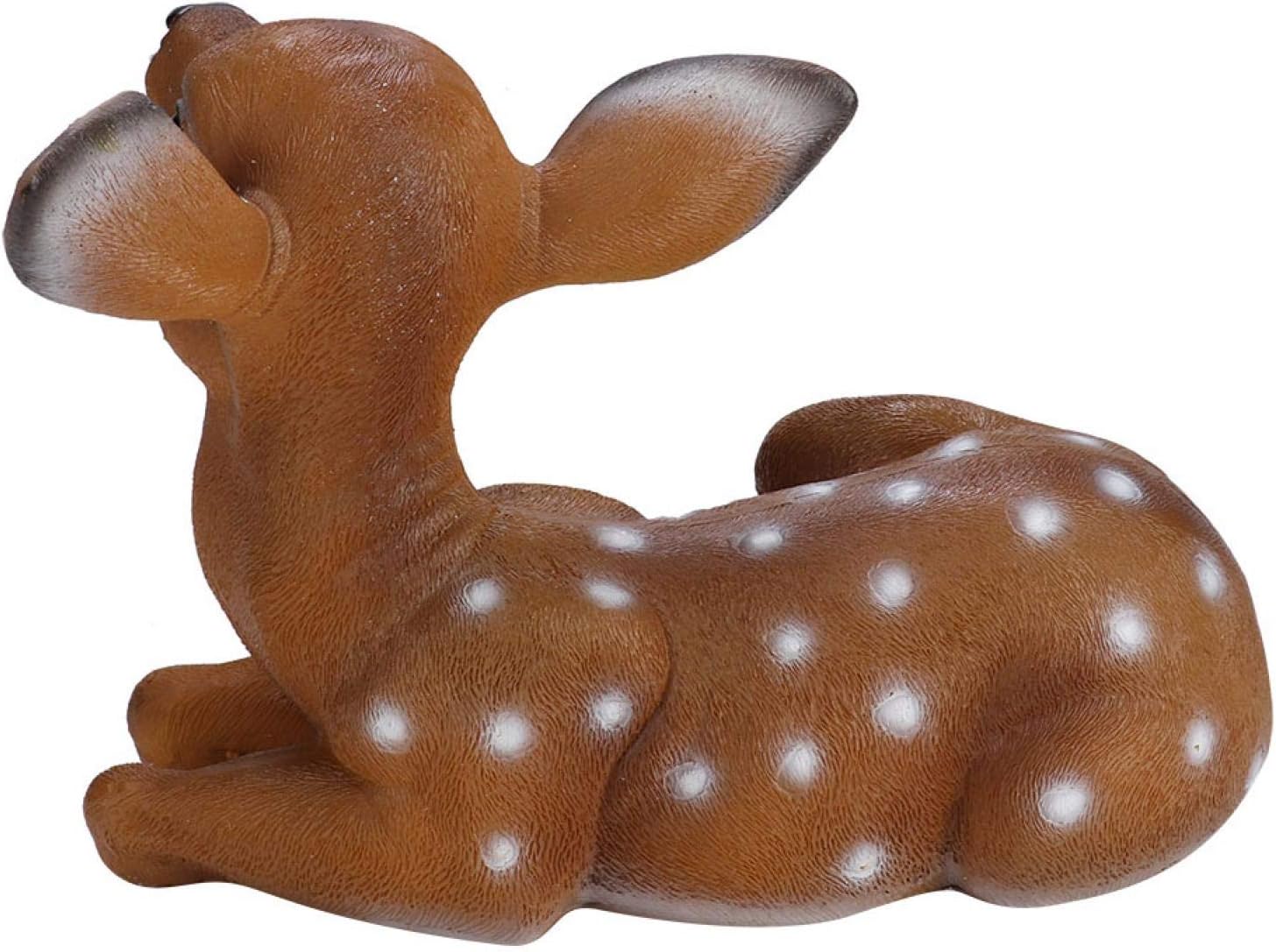 Resin Deer Statue Outdoor Animal Garden Decor for Lawn, Pond, and Landscape