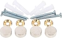 Vista 9 de Tornillos de espejo, clavos decorativos de espejo con tapa de latón, 1 pulgada, níquel satinado, paquete de 4
