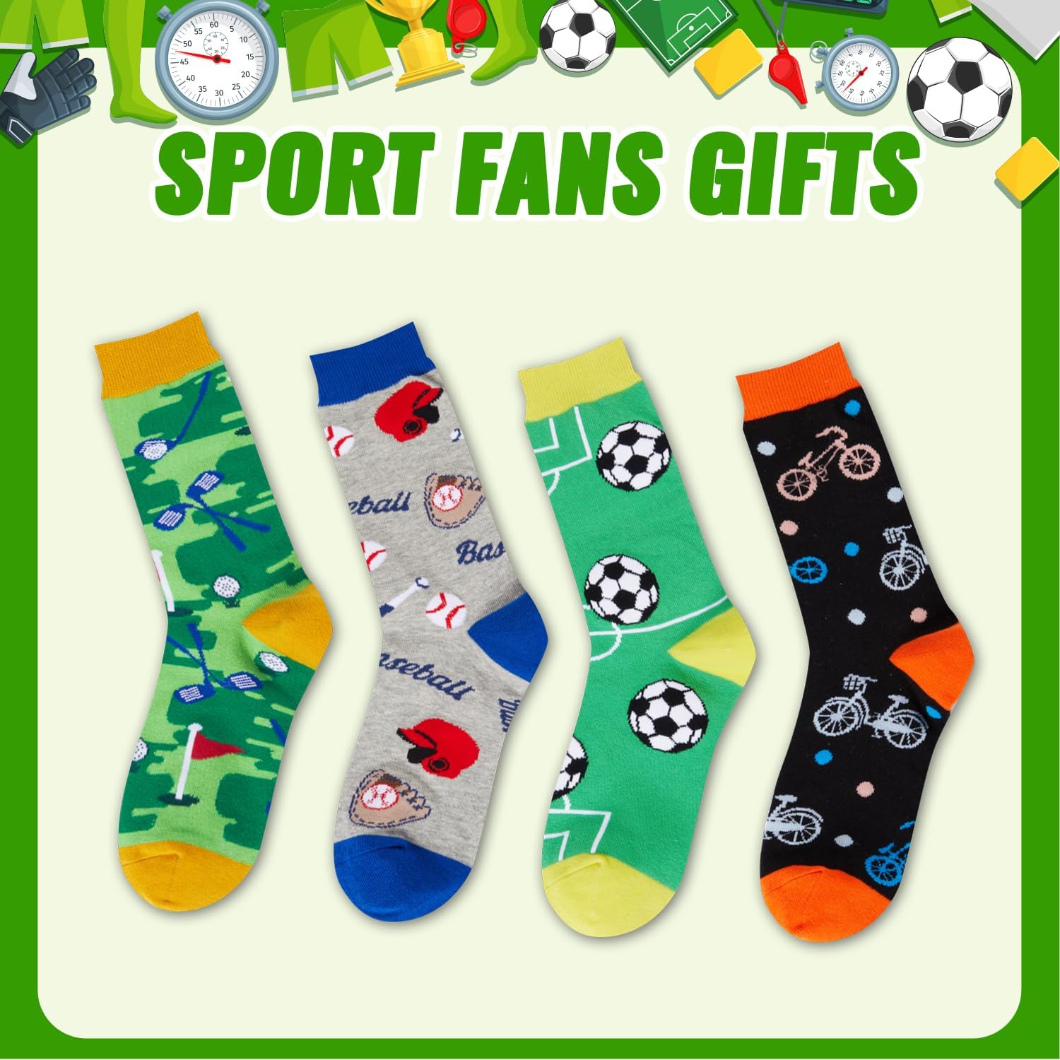 HAPPYPOP Sports Gifts for Kids - Bike Golf Gift, Soccer Baseball Socks for Boys 4-18 Years - Image 5