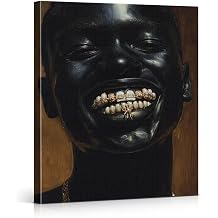 Urban Black Women Canvas Wall Art Trendy African American Grills Print Painting Black Art Wall Decor for Home Living Room Bedroom 8x10 Inches Framed