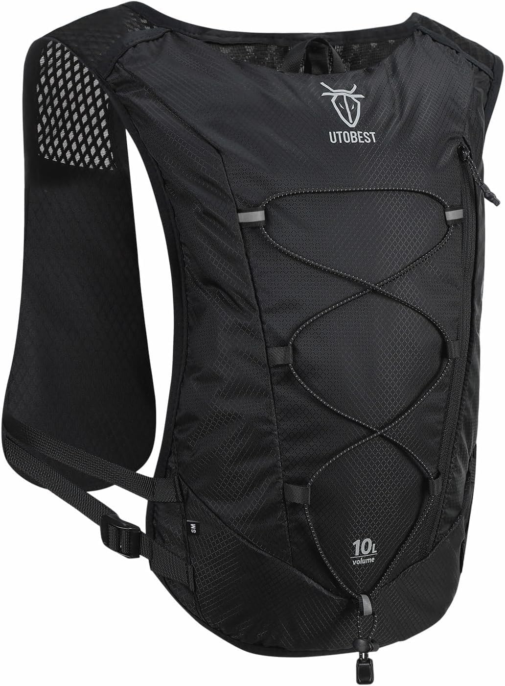 UTOBEST Running Vest Running Backpacks Lightweight Hydration Pack 10L, Black, ML (only vest)