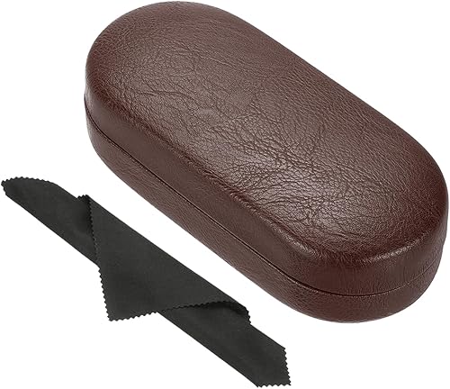 PATIKIL Estuche rígido para lentes, piel sintética, grande, organizador de lentes de sol para mujeres y hombres