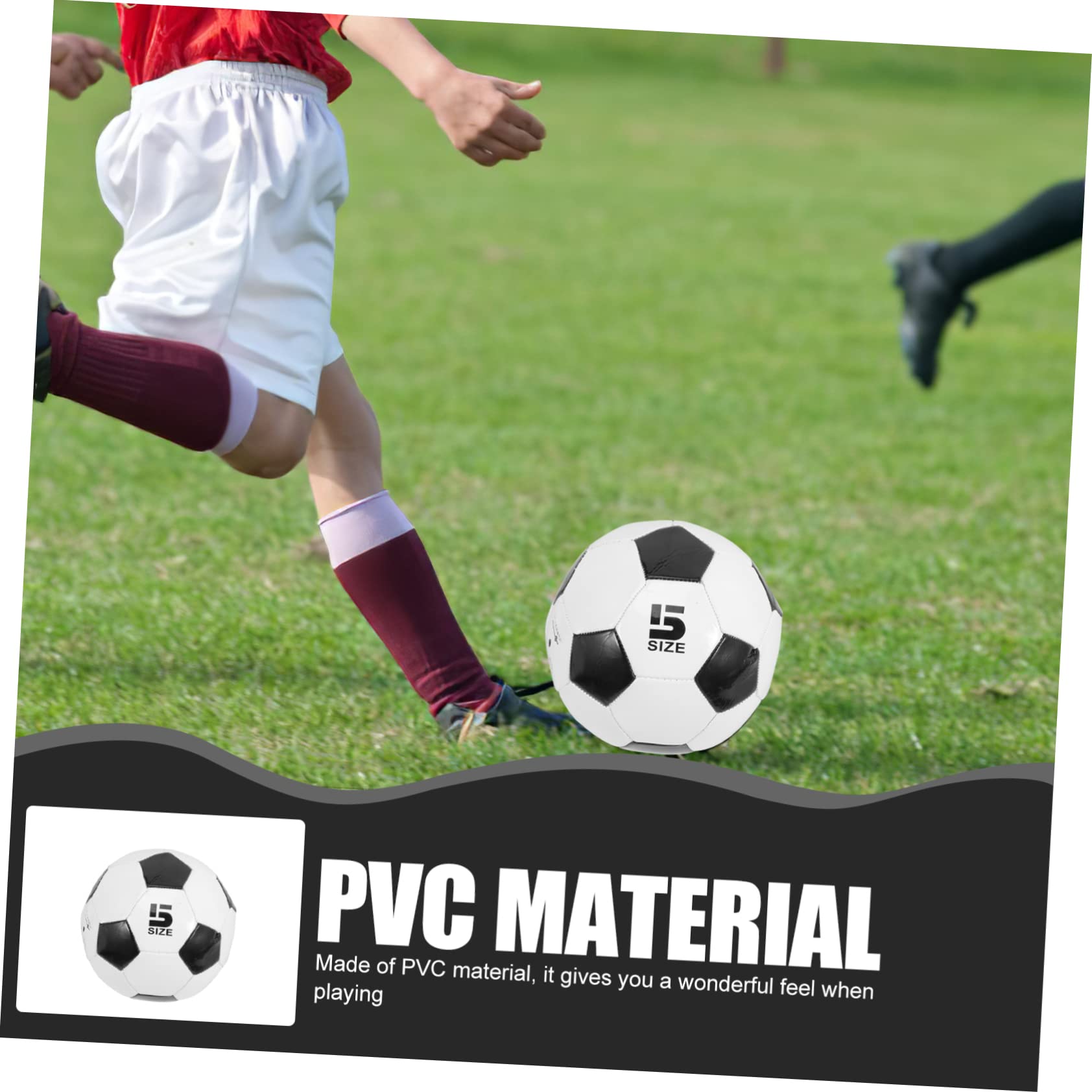 BESTonZON Balón de Fútbol PVC Talla 5, 6 Piezas para Entrenamiento Infantil