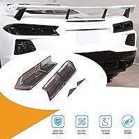 Vista 3 de Sekhyna Luz trasera de coche negro ahumado cubierta de protección ABS 4 piezas compatible con Chevrolet Corvette C8 Stingray 2020-2023 cubierta