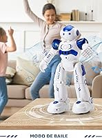 Vista 3 de KingsDragon - Robot RC, juguetes para niños, gestos y detección programable, robot inteligente a control remoto para niños de 3 a 8 años, regalo
