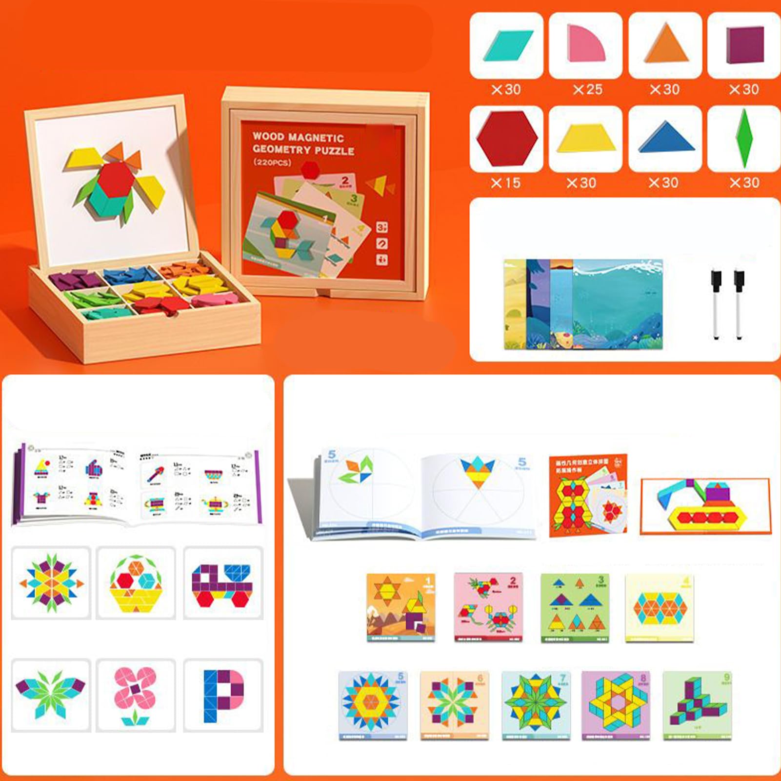 Bloques Magnéticos para Bebés,Juego De Ingenio Educativo | Geométricos Seguros para Niños y Niñas, Educativo para Viajes y Hogar