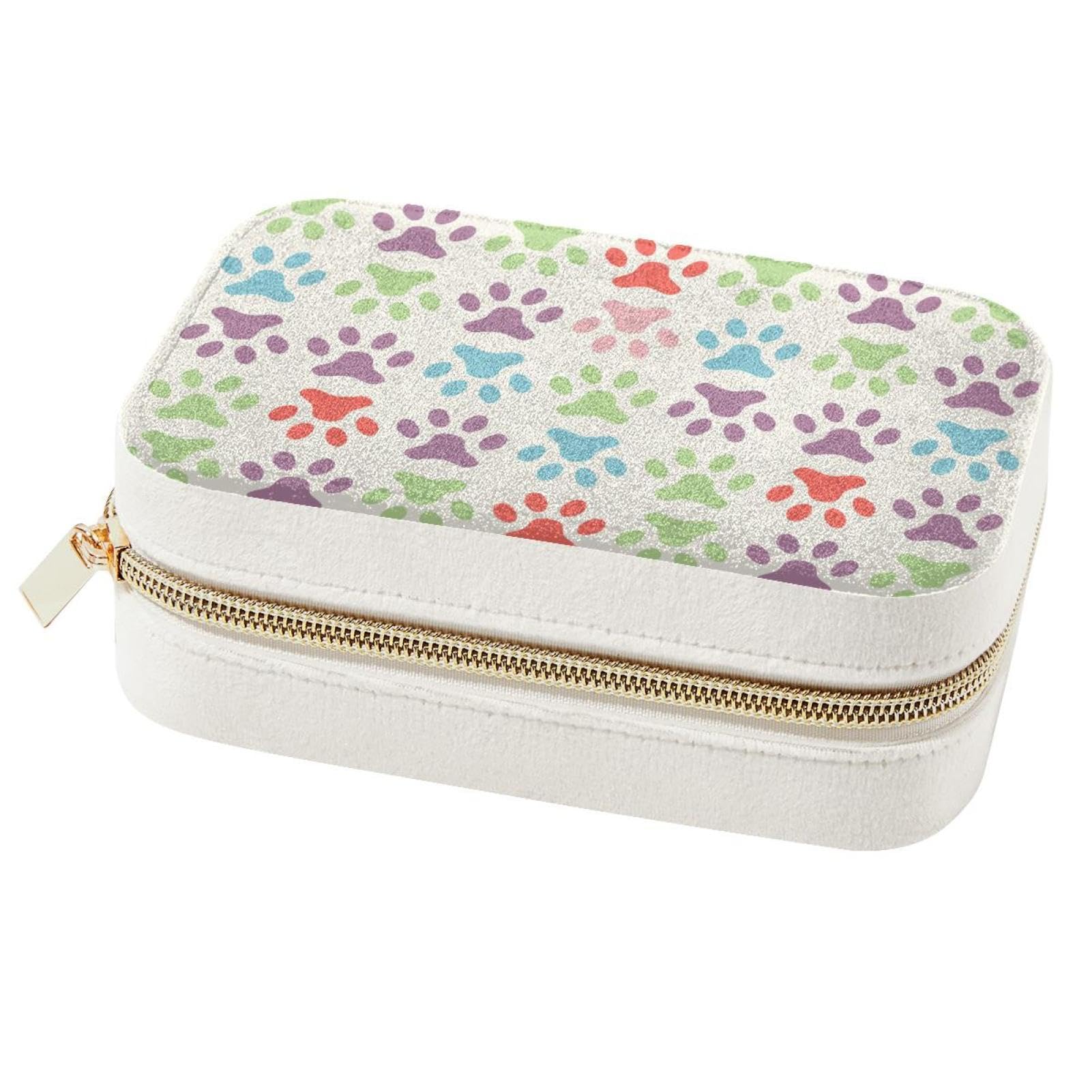 Boîte à bijoux demoiselle d'honneur motif patte de chien coloré, cadeau idéal anniversaire