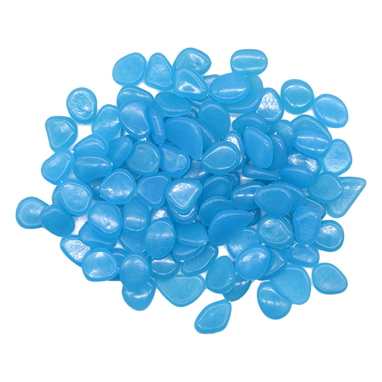 Club Bollywood®Luminous Pebbles Glow Stones Rocks for Walkways Decor Blue 100Pcs|Home & Garden | Garden D?©Cor |One Set Glow in The Dark Garden Pebbles-image-38