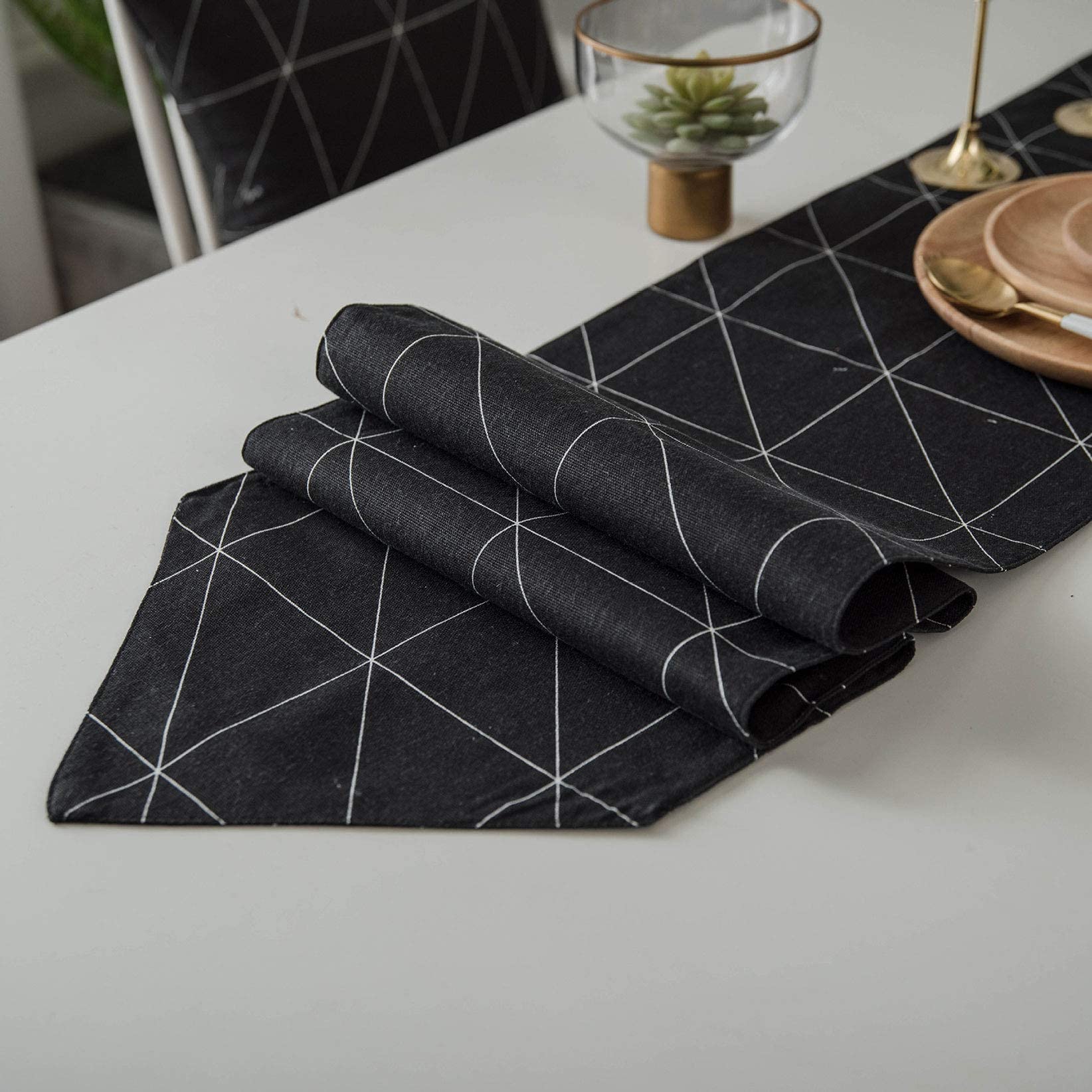 Chemin de table 30x180cm double couche en lin de coton