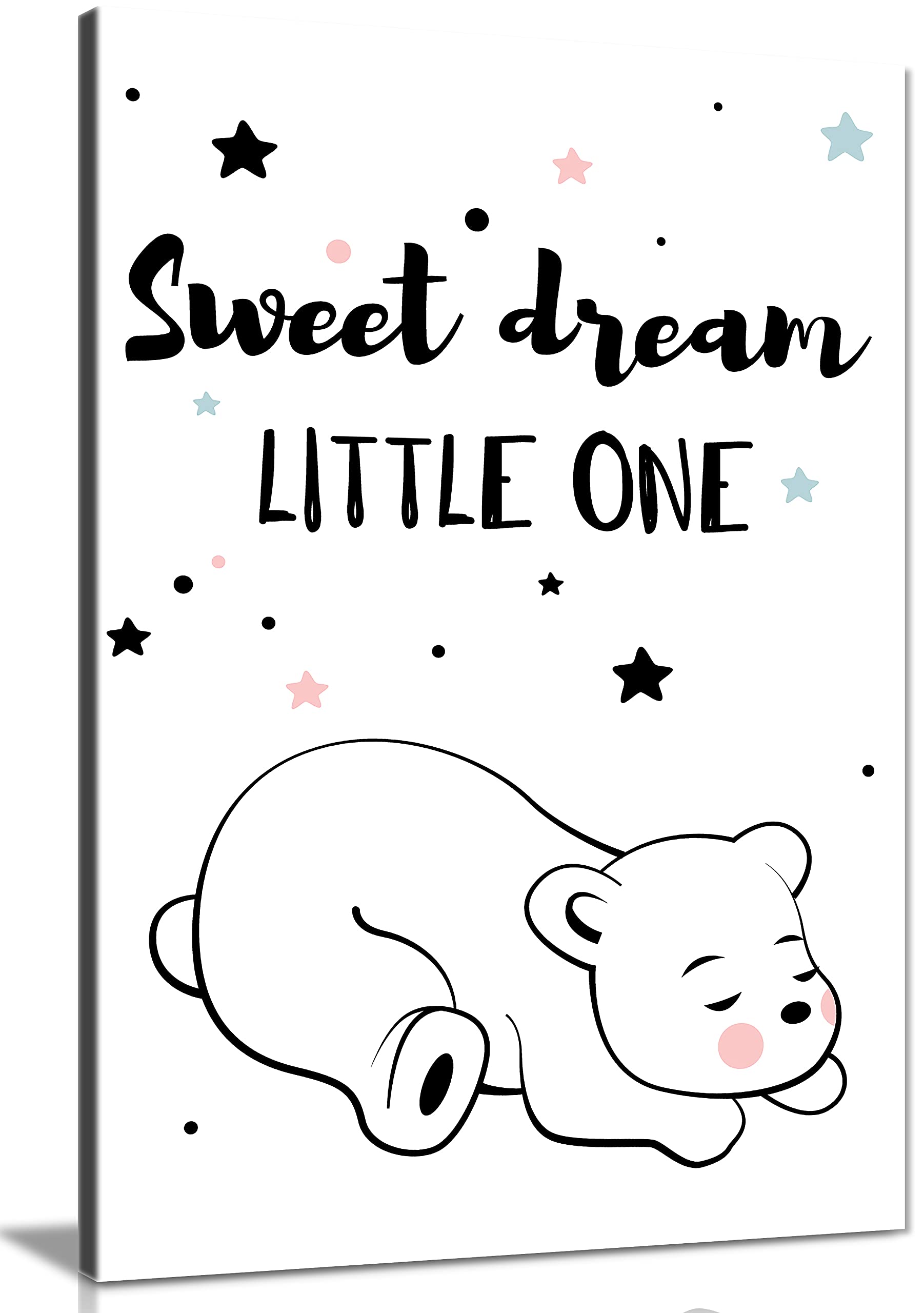 Panther Print, Canvas Wall Art for Baby Room, Framed Pictures for Kids Bedroom, Ready to Hang Nursery Decor, Cute Bear, Art Prints for Special Occasions (18x12 Inch) — image 1