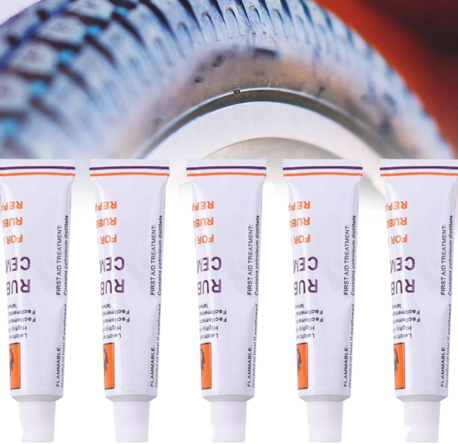 Tire Plug Glue, 5Piece Rubber Cement Tire Repair, Tire