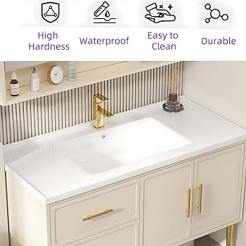 Amazon.com: Genpai 44in Bathroom Vanity with Sink - Chic