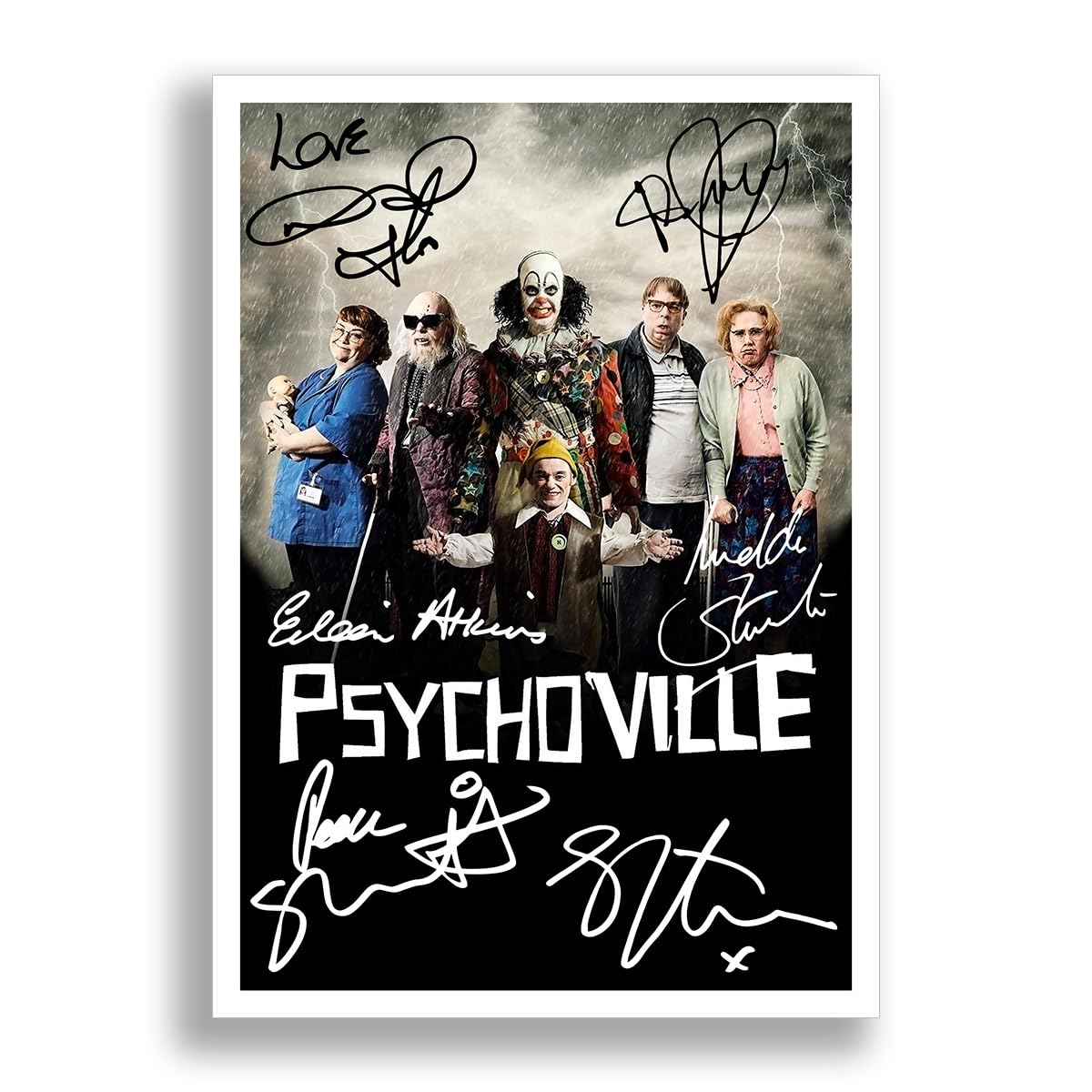 Memorabilia A4 Poster Only Psychoville Cast Signed Autograph A4 Poster Photo Print Photograph Picture Tv Show Series Season Framed Dvd Boxset Gift (A4 Poster Only)