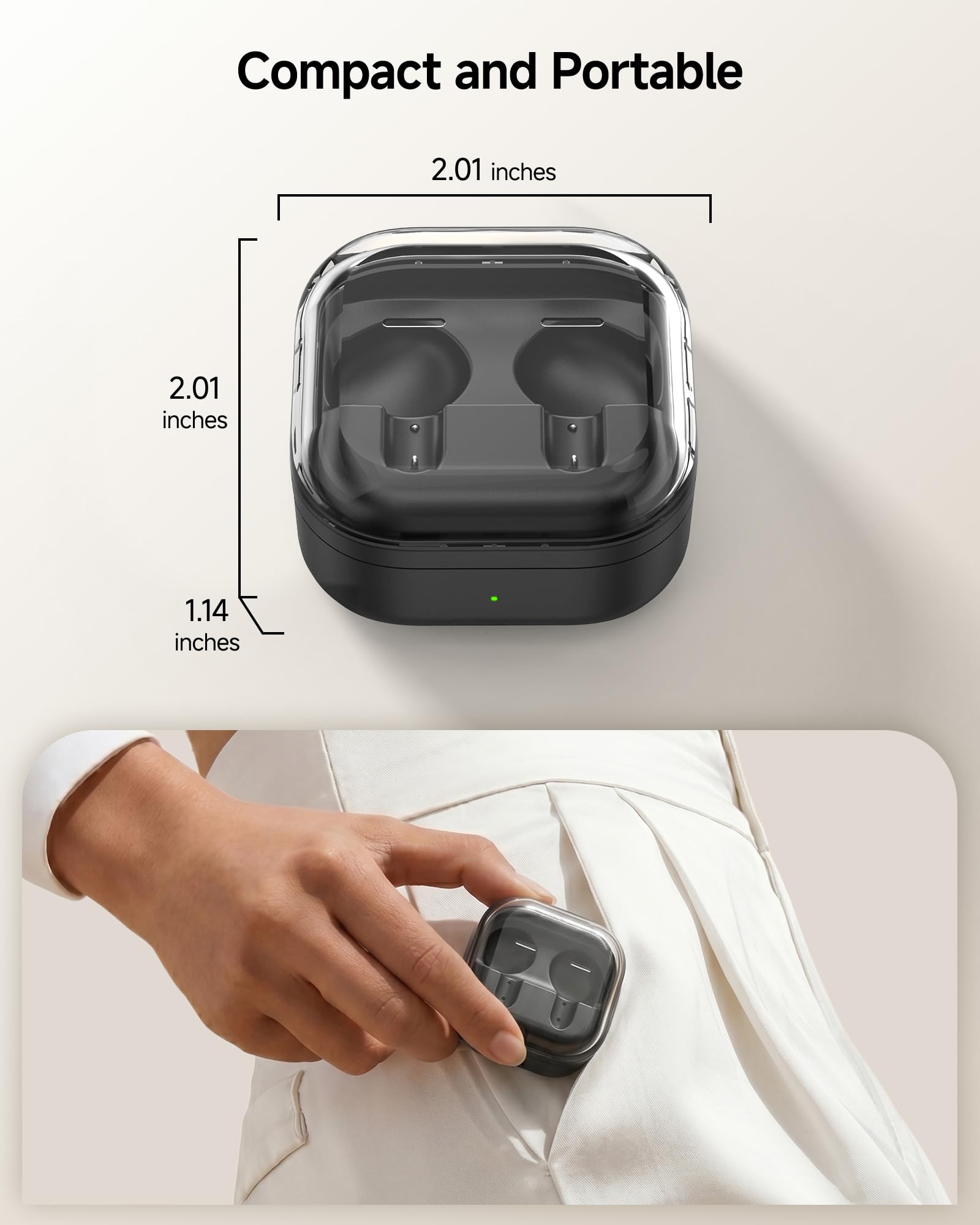 Custodia di Ricarica per Samsung Galaxy Buds 4 | 450mAh Replacement Charger Case with USB-C Cable, Bluetooth Pairing, Wireless & Wired Charging Support (Earbuds Not Included)