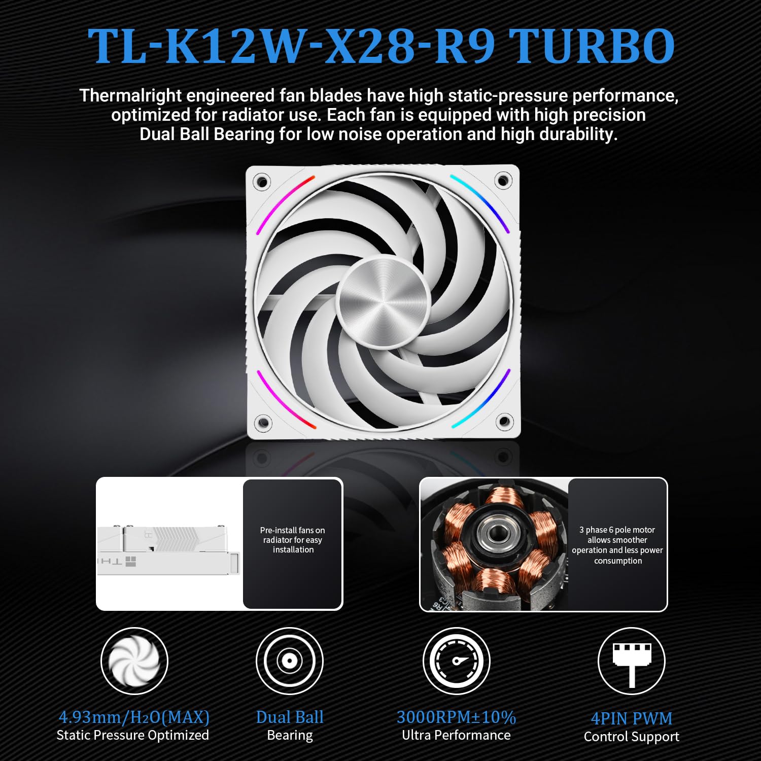 TR Rainbow Vision 360 Turbo ARGB - Enfriador Aio blanco de 360 mm, pantalla curva de 60 Hz con resolución de 2400 x 1080, para AM4/AM5, Intel LGA1851/1700, 6.67 cm 3D con pantalla de succión magnética