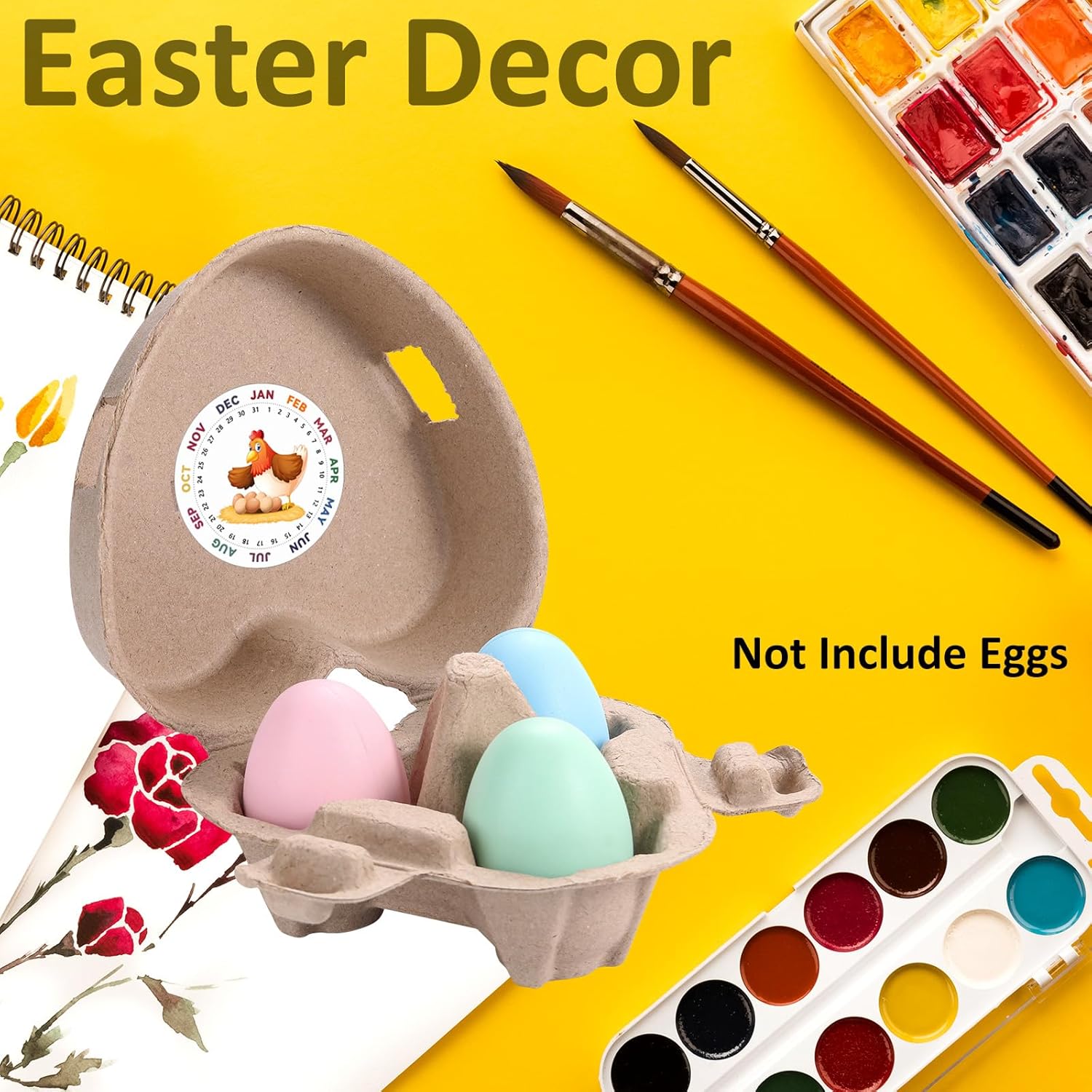 100 Pcs Egg Cartons Heart Shaped 3 Count, Paper Pulp Cute Egg Basket Storage Container Holder, Easter Valentine Lover Gift Chicken Eggs Crate with Labels, Jute Rope, Hold Up to 3 Huevos