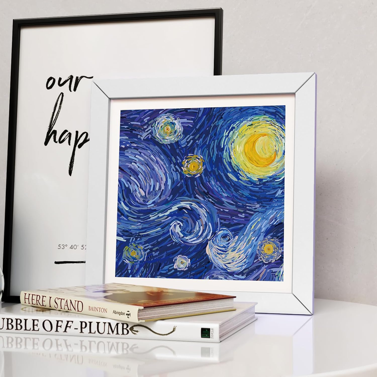 LaCheery Van Gogh Starry Night Wallpaper Peel and Stick Boho Blue Abstract Star Wallpaper for Bedroom Western Impressionist Oil Painting Art Wall Paper Removable Contact Paper for Walls Roll 17.5"x80"