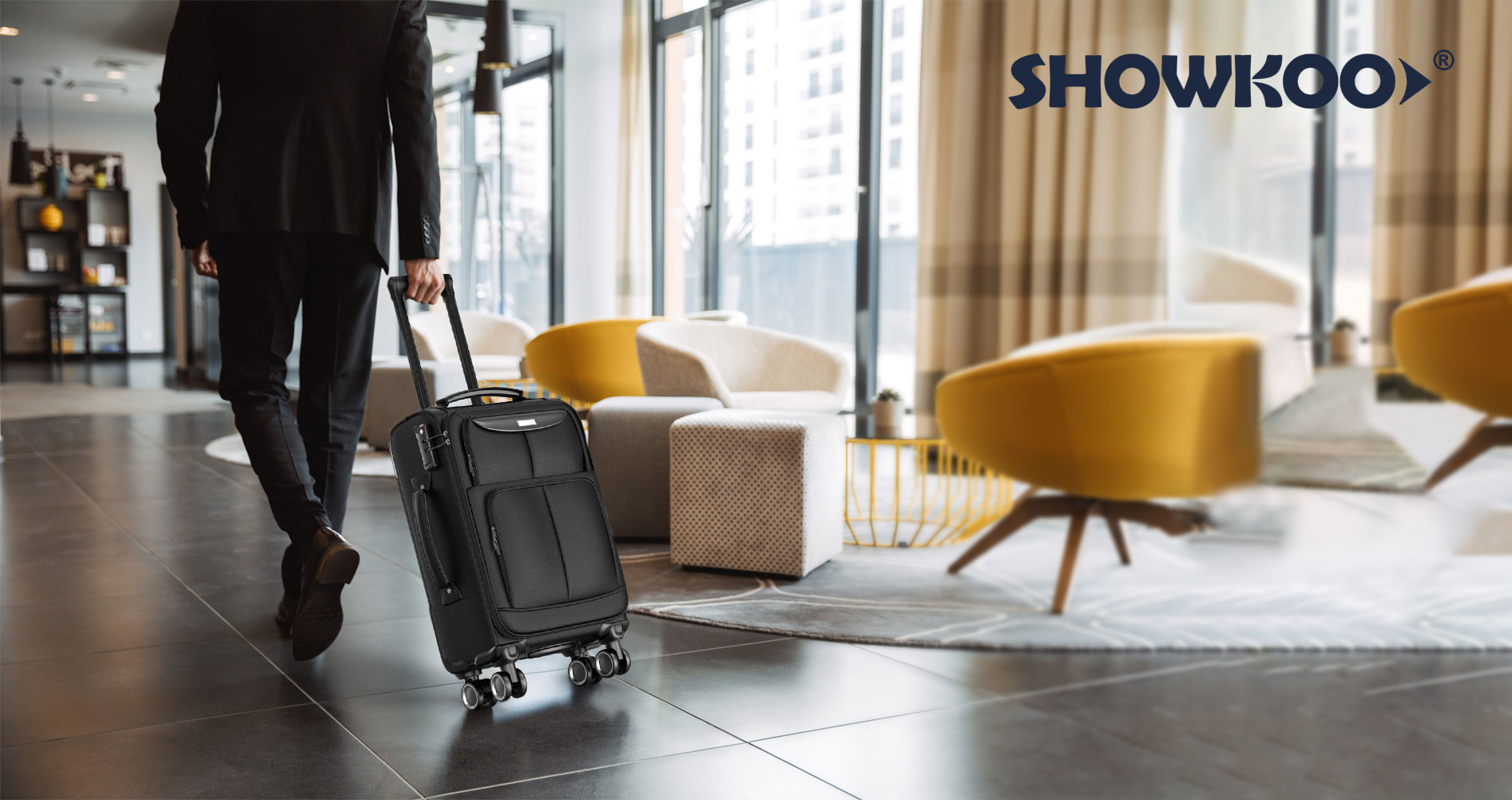 Trolley Bagaglio A Mano Set Valigie SHOWKOO Pezzi Morbide