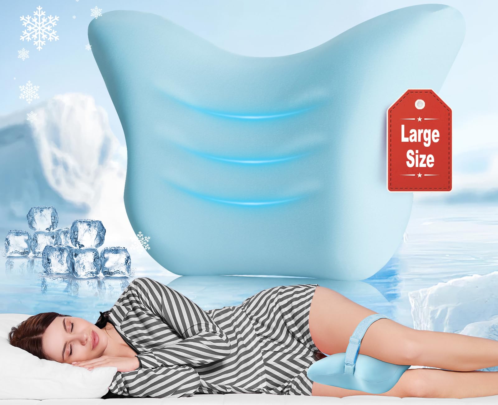 Coussin de soutien des jambes de qualité supérieure ergonomique et rafraîchissant Hydomi