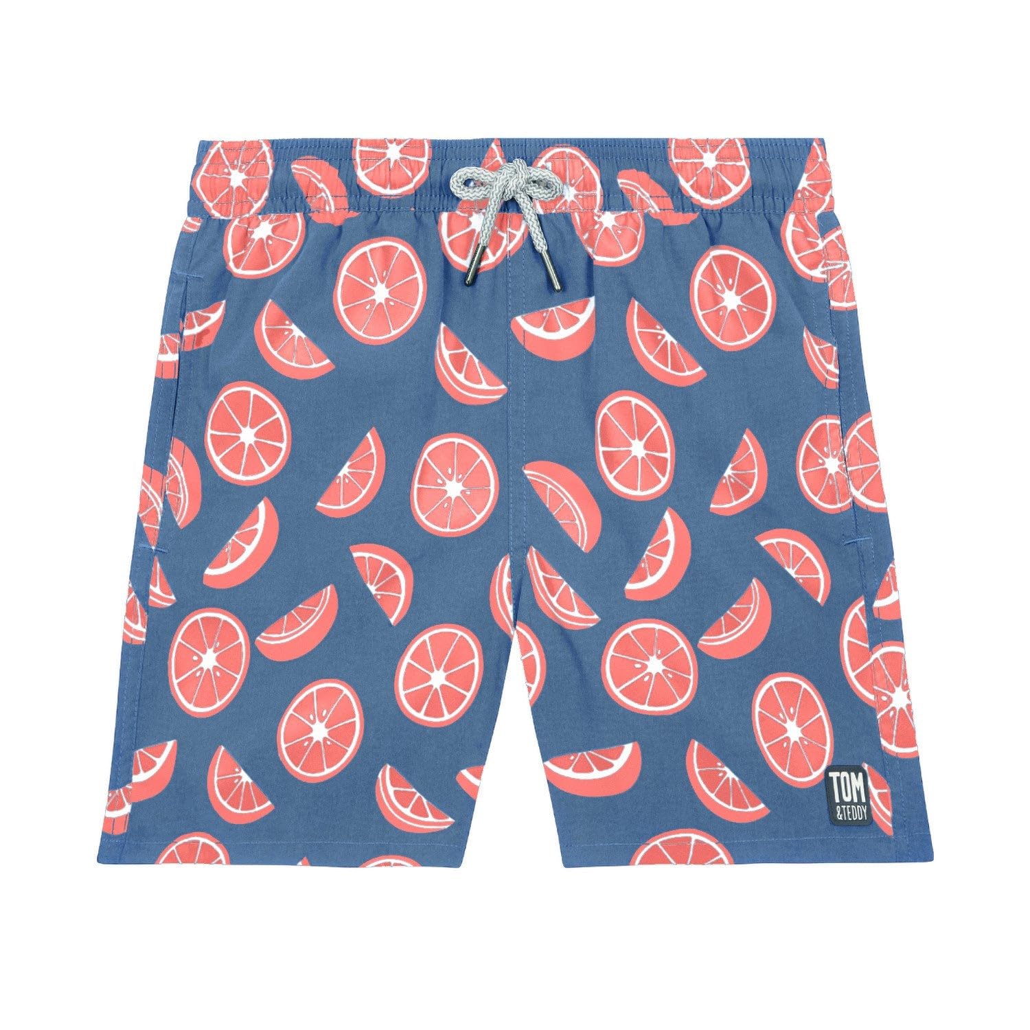 Tom & Teddy Blue & Rouge Citrus Maillot de Bain, Bleu, 9-10 Ans Homme/garçon