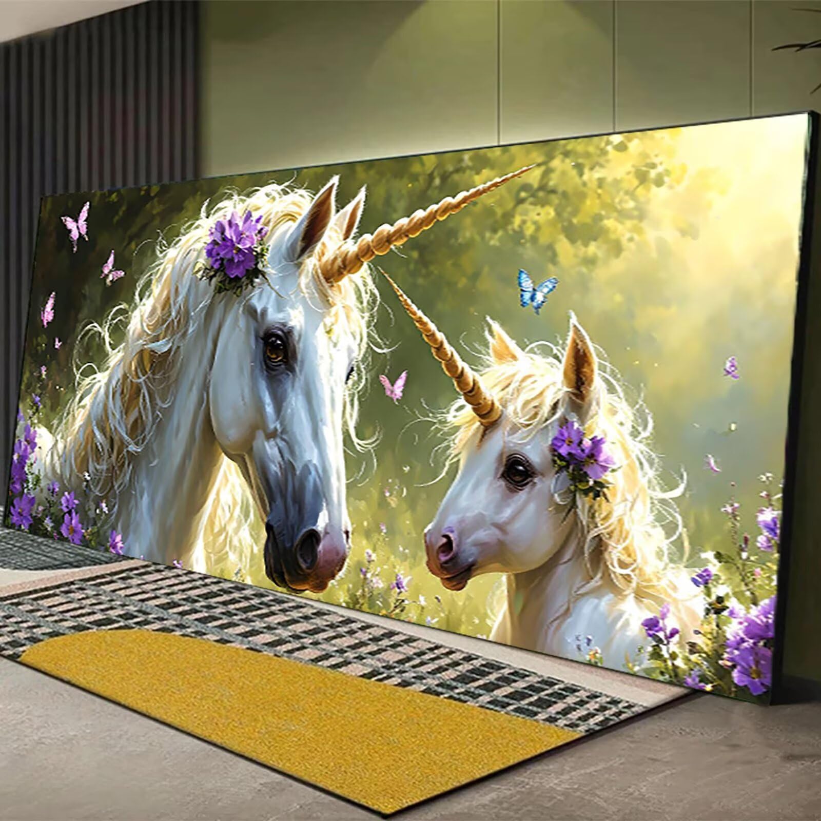 Malen nach Zahlen Kinder Schmetterling, Malen Nach Zahlen Erwachsene Geschenke Home Wand Dekor Bastelset, Malen nach Zahlen Einhorn | Malen nach Zahlen Ohne Rahmen (60x120cm) Bastelset Erwachsene P-D