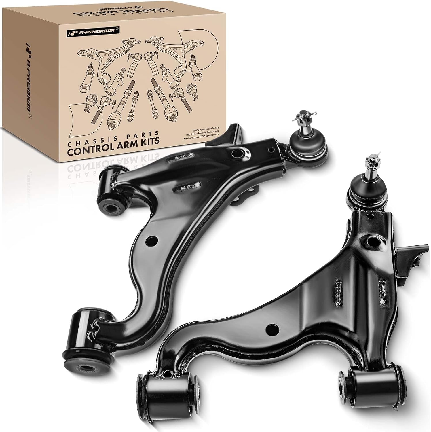 A-Premium 2 x Front Lower Control Arms, with Ball Joint & Bushing, Compatible with Toyota Tacoma 2005-2015, RWD Only