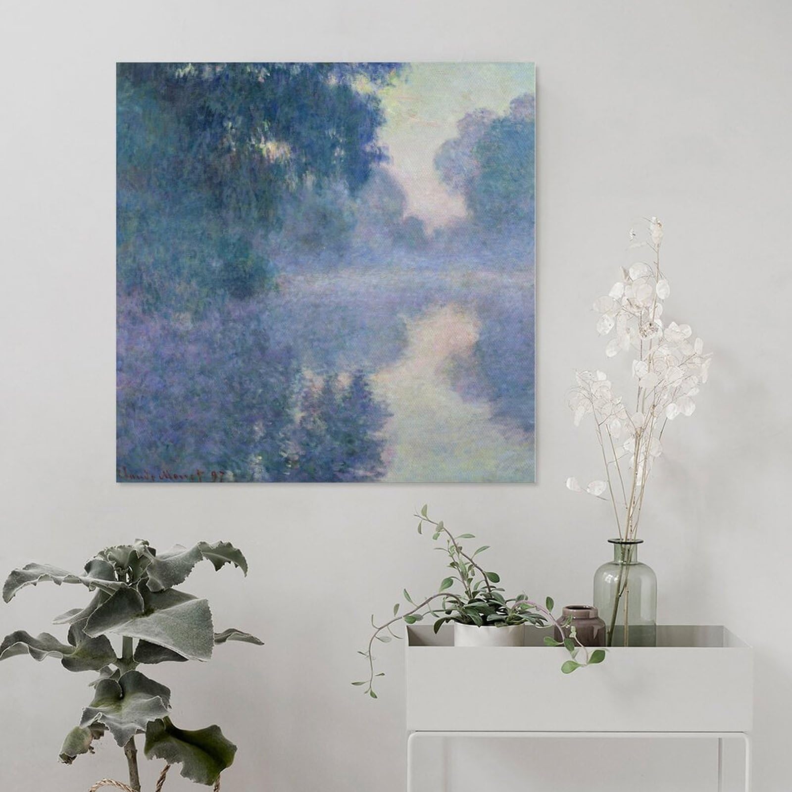 Amazon.co.jp: ジヴェルニー近郊のセーヌ川の支流、1897年、クロード