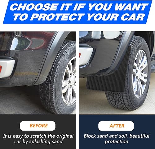 Miniatura 3 de KEYOOG 4 unidades de tamaño estándar universal para automóvil, protector contra salpicaduras, apto para sedán, SUV, MPV (no se adapta a SUV de