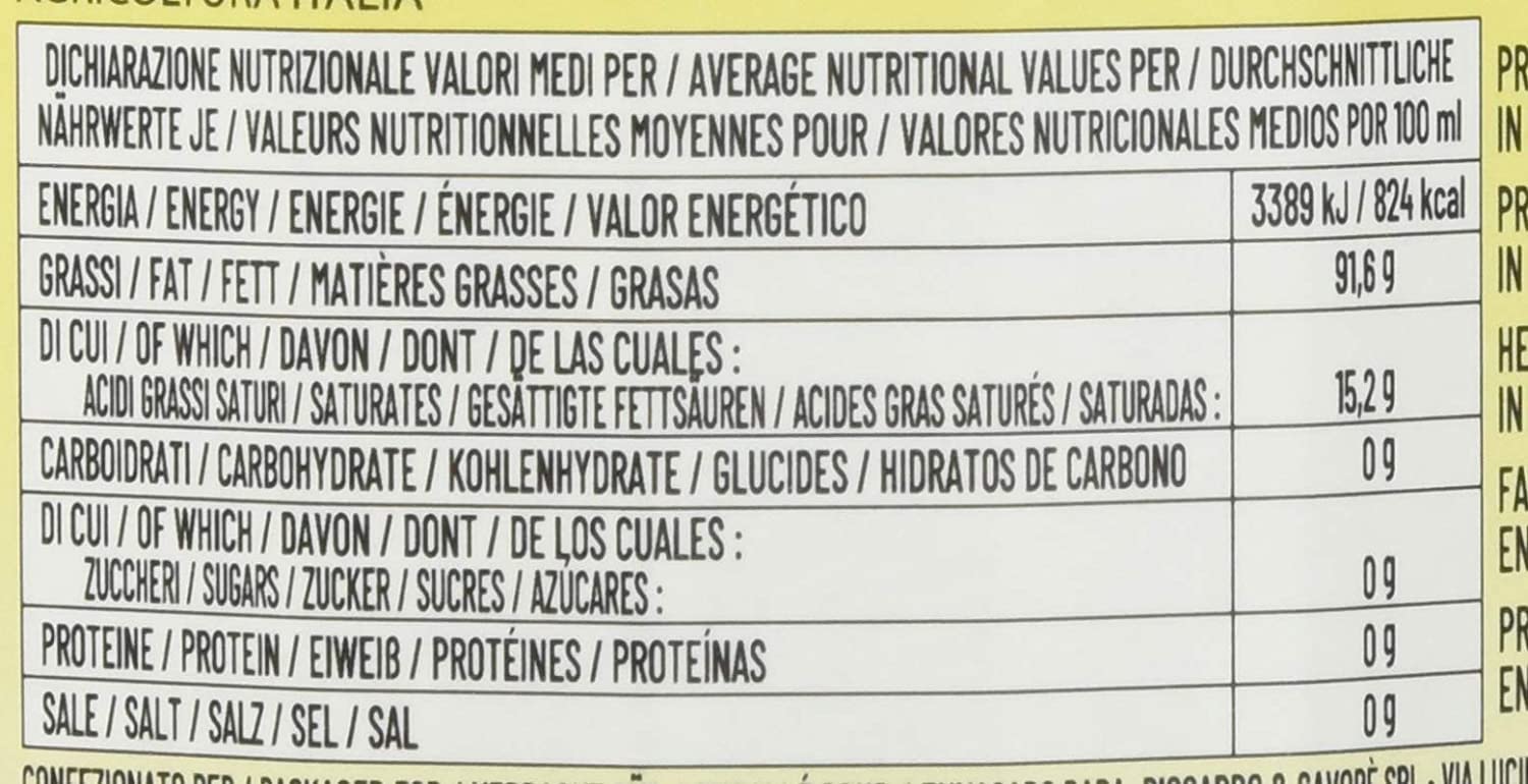 Burxoe Colombo – 100% Italian Biological Organic Extra Virgin Olive Oil, Ribbed Bottle with Mechanical Cap, 0.75