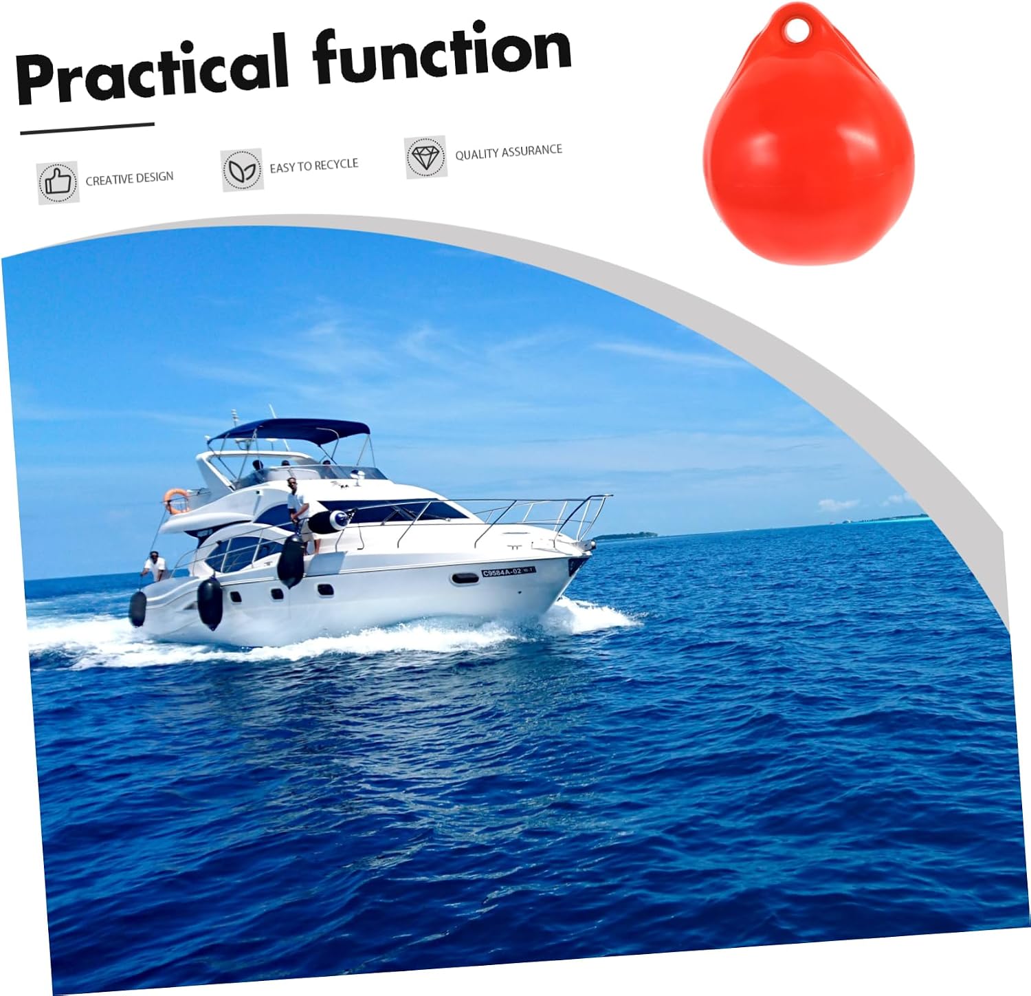 Boat Docking Ball Bumper Buoys Inflatable Yacht Protection Stain PVC Style for Docking Boats