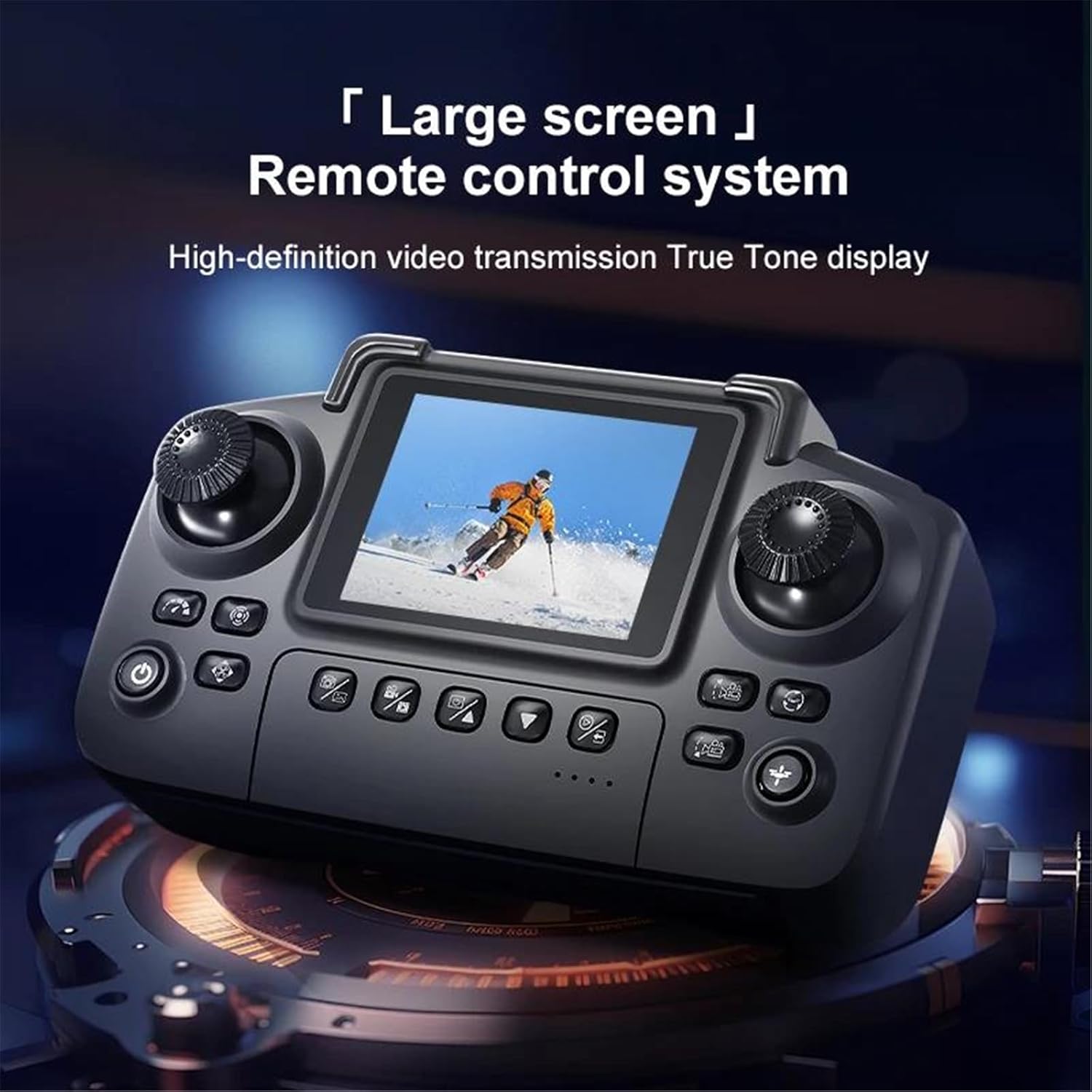 Remote control with a large integrated screen
