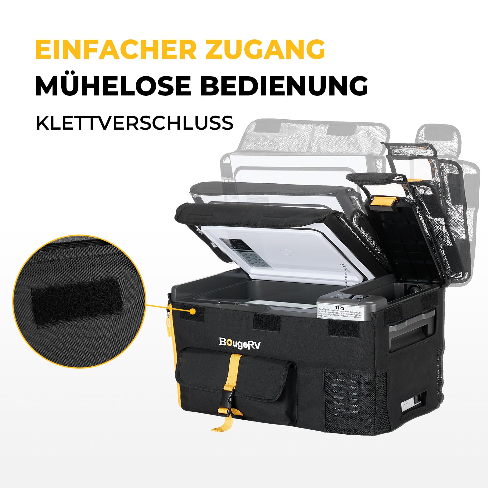 BougeRV Wasserfest und Isoliert Schutzhülle für CR PRO Kühlbox, 600D Oxford
