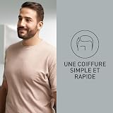 Panasonic ER-SC60-S803 Tondeuse à Cheveux pour Hommes, Portable Sans Fil et Étanche, Lames Supérieures, 20 Longueurs Réglables, 2 Accessoires, Avec ou Sans Fil, Socle de Chargement, Argenté - 2