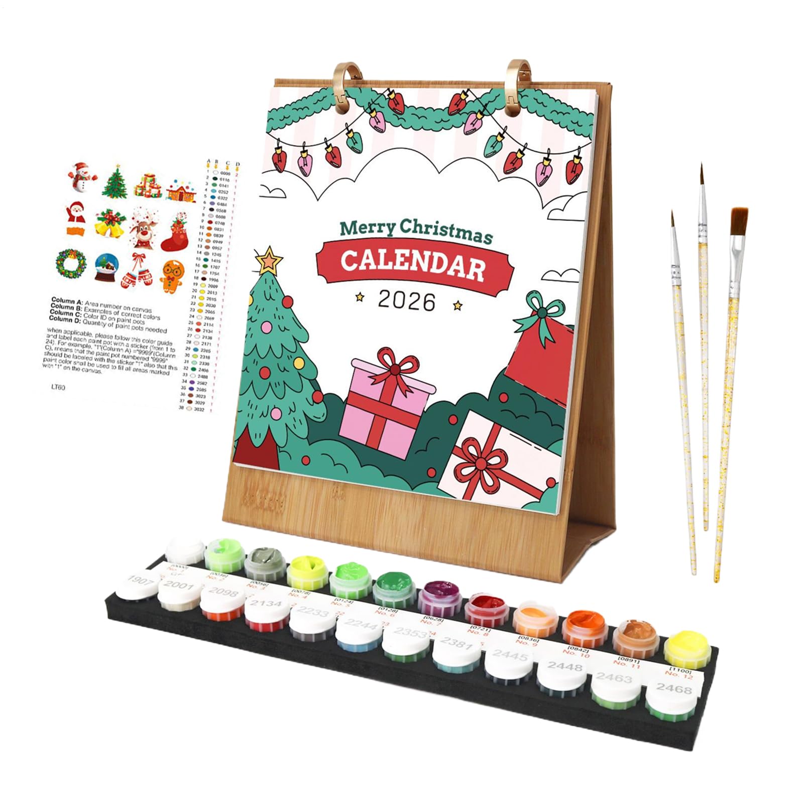 Yuning Calendrier De Table DIY 2026,Calendrier De Peinture Numérique