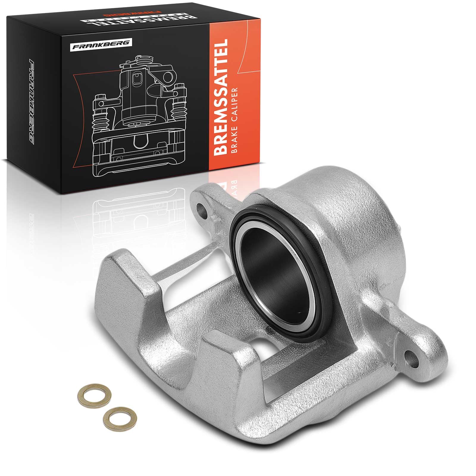 Frankberg Brake Caliper Disc Brake Front Left Cast Aluminium Compatible with E-Class W211 E280-E500 M-Class W164 ML 280-500 R-Class V251 W251 R280-R500 Replace# 1644202383