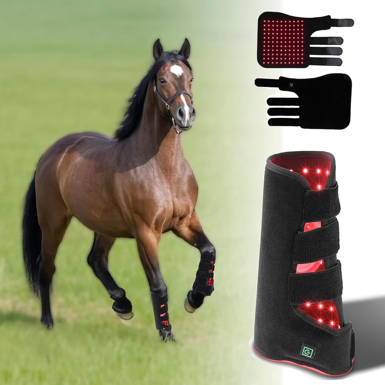 LED Red Light Therapy Device, Horse Equine Red Light Therapy Boots Light Therapy Wrap, Portable Deep Light Therapy, for Horses Muscle and Joint Leg Pain Right
