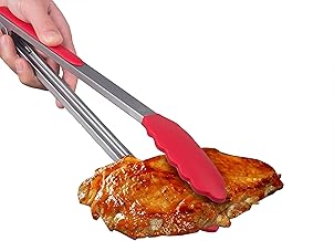 Kitchen Tongs - Multi-Use Silicone & Nylon Tongs - Perfect for Cooking, BBQ, Serving Cakes - High Quality Food Clips and Kitchen Accessories