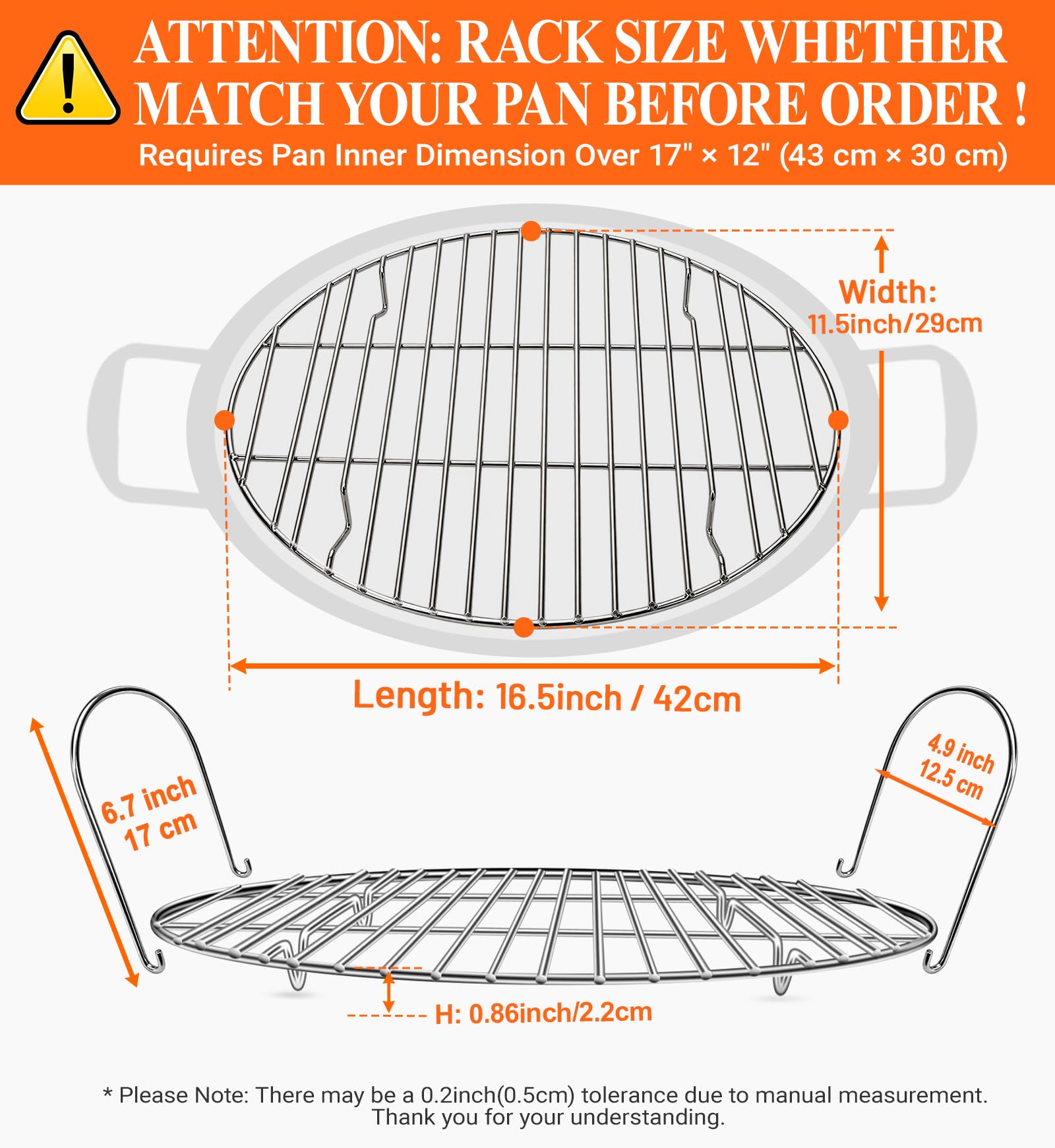 Stainless Steel Roasting Rack - Perfect for Thanksgiving! -3 Stainless Steel Roasting Rack - Perfect for Thanksgiving! -3