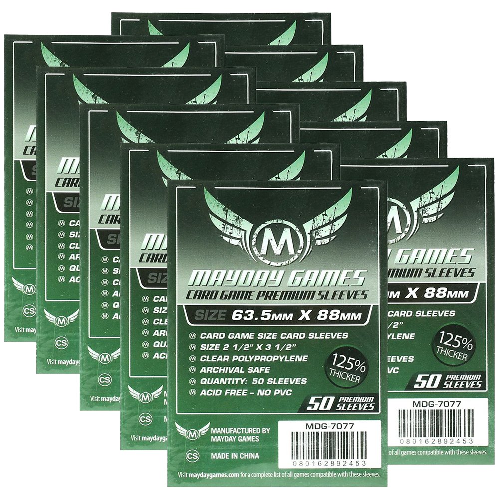 500 Pochettes Cartes Premium MayDay - Format Standard 63.5x88mm, 125% Plus épaisses, Sans Acide