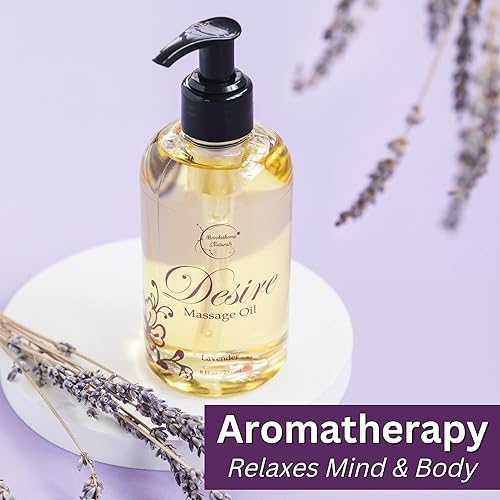 Miniatura 6 de Desire - Aceite de masaje de lavanda para aromaterapia para terapia de masaje, aceite corporal de lavanda 100% natural para masaje, los mejores
