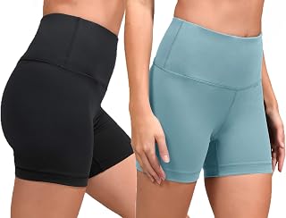 FRAULEIN Women's High Waist Tummy Control Body Shaper Yoga Gym Shorts Pack of 2 Price In India