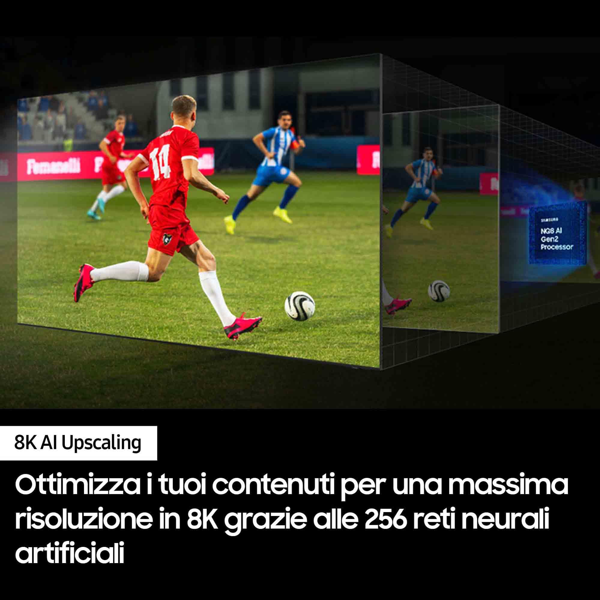 Samsung TV QE85QN800DTXZT Neo QLED 8K Mini LED, Smart TV 85" Processore NQ8 AI Gen2, Infinity One, DVBT-2, Q-Symphony & Dolby Atmos, Integrato con Alexa, Graphite Black 2024