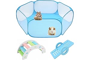 Spacious Dwarf Hamster Playpen - Breathable, Transparent, and Convenient