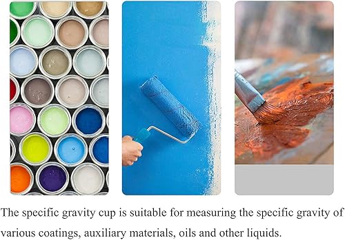 Miniatura 7 de CGOLDENWALL QBB-3.4 fl oz Densidad de Pintura Específica Gravedad Copas 100ccml Acero Inoxidable