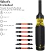 Klein Tools 32315HD Destornillador de trinquete multibit 15 en 1, resistente a impactos, 7 puntas dobles ProFlex con zona de torsión, atornillador de tuercas de 1/4 pulgada, 8 piezas 3
