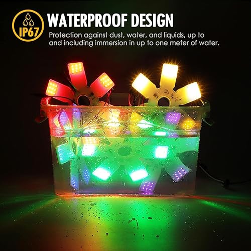 Miniatura 2 de Partsam Luz LED de filtro de aire de 7.8 pulgadas, ultrafina, estilo hexagonal, doble función, interior, 54 diodos, lámpara decorativa para