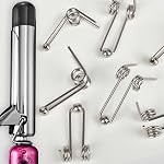 6 Pcs Hair Curling Torsion Spring Double Curling Iron Replacement Springs Diameter 1.3 mm/0.05 inch Length 30 mm/1.18 inch Perm Rods Stainless Steel Hair Curling Accessories