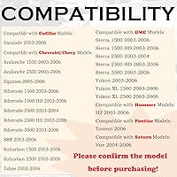 Vista 2 de Llavero de Repuesto Compatible con Chevy Silverado 1500 2500 HD 2003-2006 Avalanche Equinox SSR Suburban Tahoe GMC Sierra Yukon XL Hummer H2