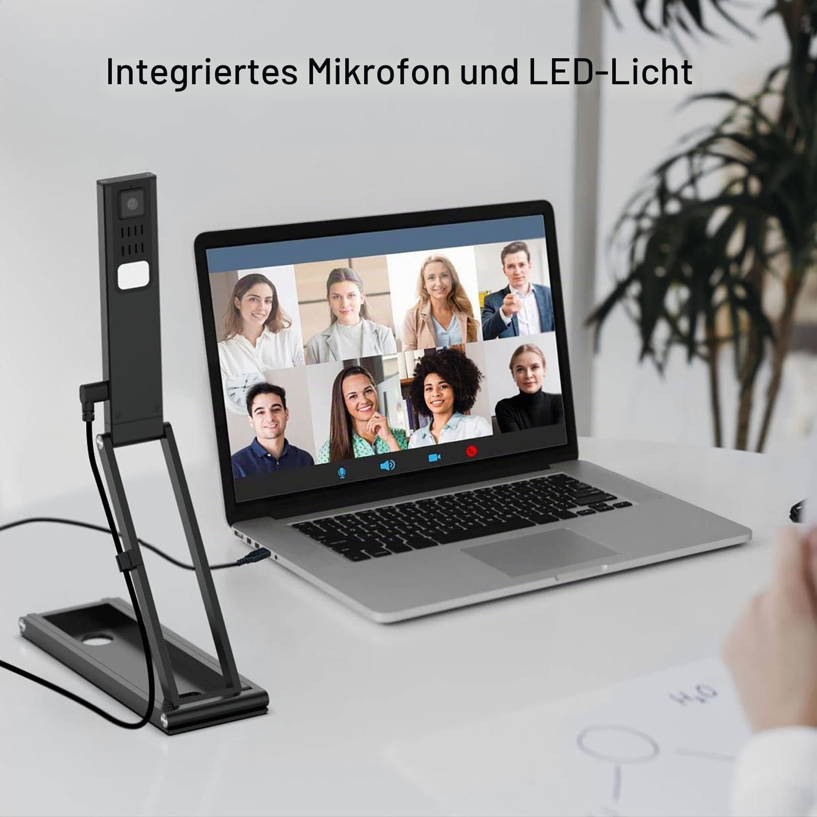 VIISAN P4U Dokumentenkamera & Webcam. Max. Auflösung 4K. 13MP Sensor. Bildrate bis 60fps. Autofokus. 3X Zoom. Mikrofon & LED. Für Webkonferenzen & Fernunterricht. Windows, Mac, ChromeOS