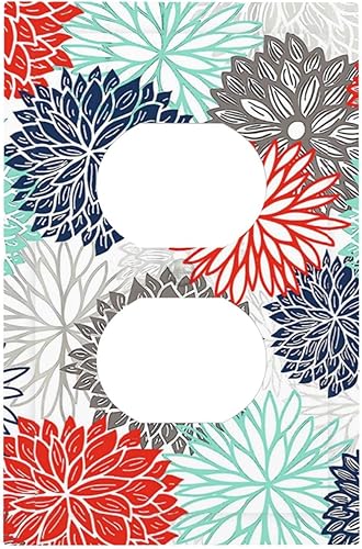 Miniatura 100 de 70s Retro Sun 1 Gang Outlet Covers Dúplex Receptáculo Hippie Hongo Placa de pared Decorativa Boho Sol Sunrise placa frontal Placa de interruptor